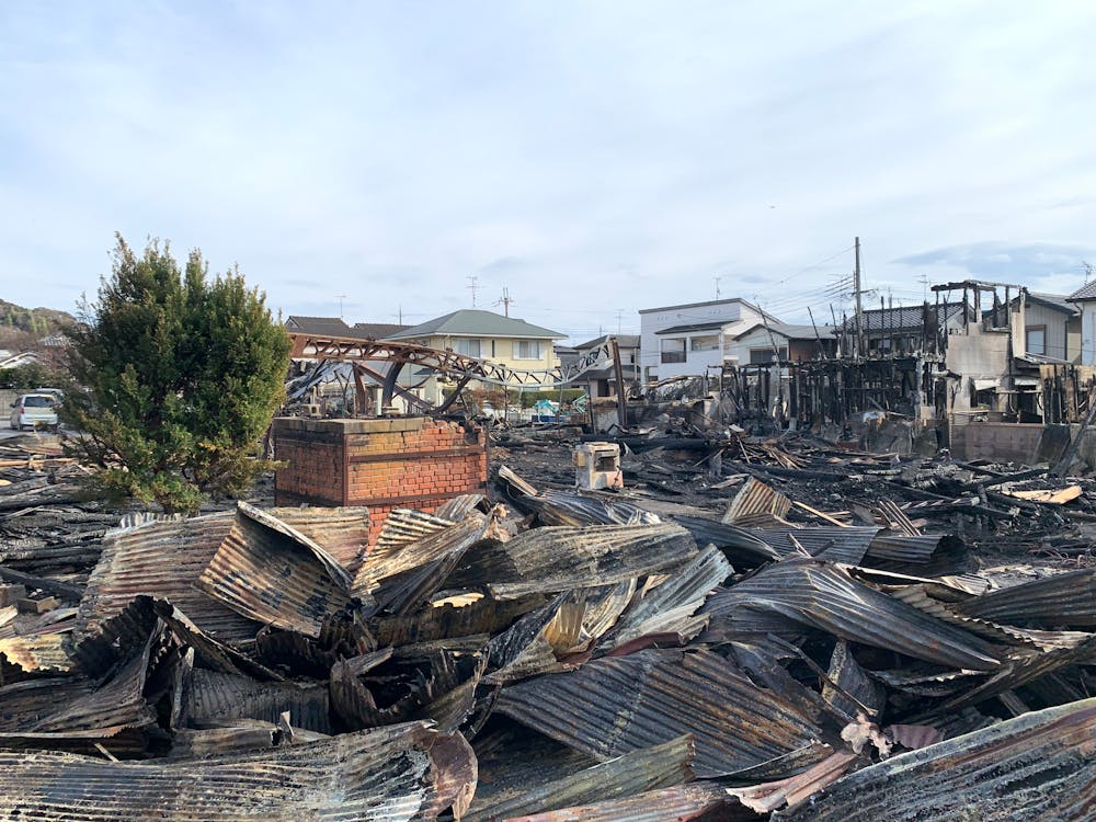 Fire-damaged property showing how policy limits affect large claims after major loss